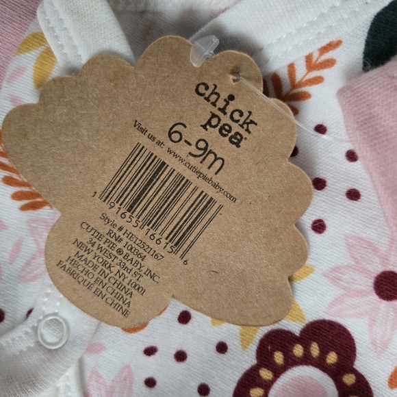 Chick Pea Thanksgiving Onesie Set 6-9 mos - Picture 6 of 6